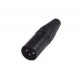 NordFolk NCX5004 кабельный разъем XLR male, черный, пластиковая крышка