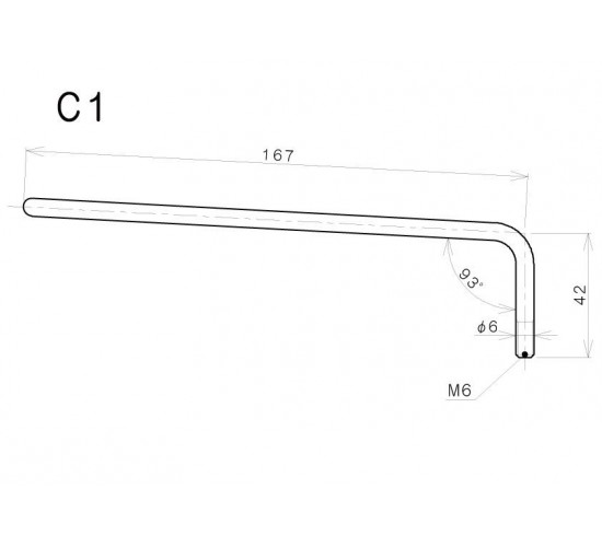 Gotoh C-1C 6 мм, рычаг, хром