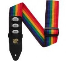 Ernie Ball 4188 Гитарный ремень Pickholder, полипропилен с кармашками под 3 медиатора/радужный