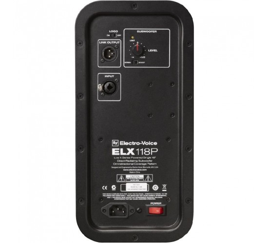 Electro-Voice ELX118P активный сабвуфер, 18', 700Вт, макс. SPL - 134дБ, 32Гц-130Гц, цвет черный