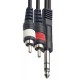 Force FLC-27/3 аудио шнур  1/4«(M) стерео - 2xRCA (тюльпан, »папа