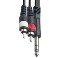 Force FLC-27/3 аудио шнур  1/4«(M) стерео - 2xRCA (тюльпан, »папа