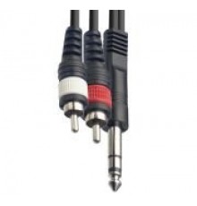 Force FLC-27/3 аудио шнур  1/4«(M) стерео - 2xRCA (тюльпан, »папа