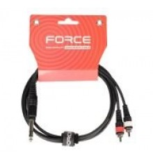 Force FLC-27/1,5 аудио шнур 1/4«(M) стерео - 2xRCA  (тюльпан, »папа