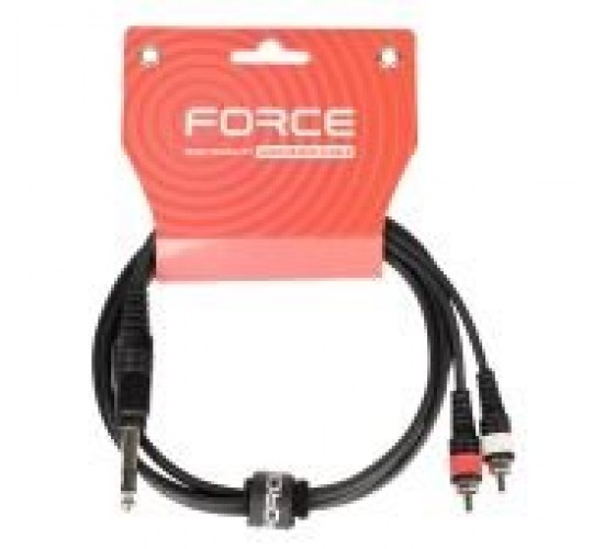 Force FLC-27/1,5 аудио шнур 1/4«(M) стерео - 2xRCA  (тюльпан, »папа