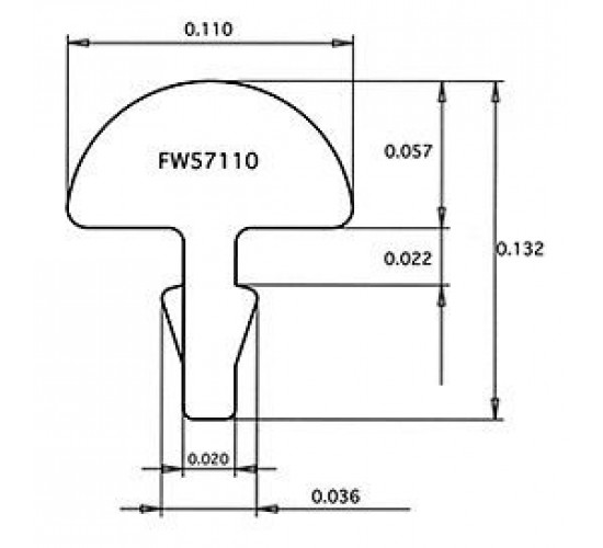 Jescar FW57110 NICKEL SILVER отрезок ладовой проволоки 30 см, радиус прокатки 10 дюймов .110