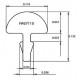Jescar FW57110 NICKEL SILVER отрезок ладовой проволоки 30 см, радиус прокатки 10 дюймов .110