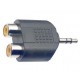 Stagg AC-2CFJMSH Адаптер Double RCA F-стерео мини «джек» M