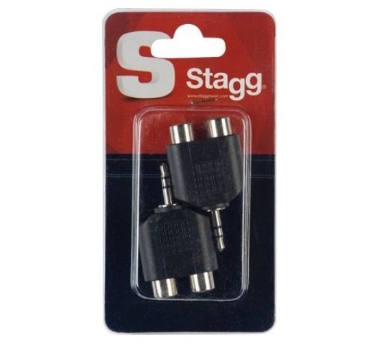 Stagg AC-2CFJMSH Адаптер Double RCA F-стерео мини «джек» M