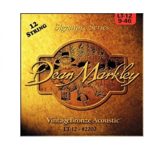 Dean Markley 2202 LT Vintage Bronze струны для 12-струнной гитары, (85% медь,15% цинк)