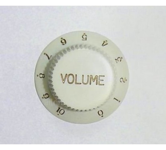 Guitar Parts MM916 ручка потенциометра «VOLUME», белая, пластик (стратокастер стиль)