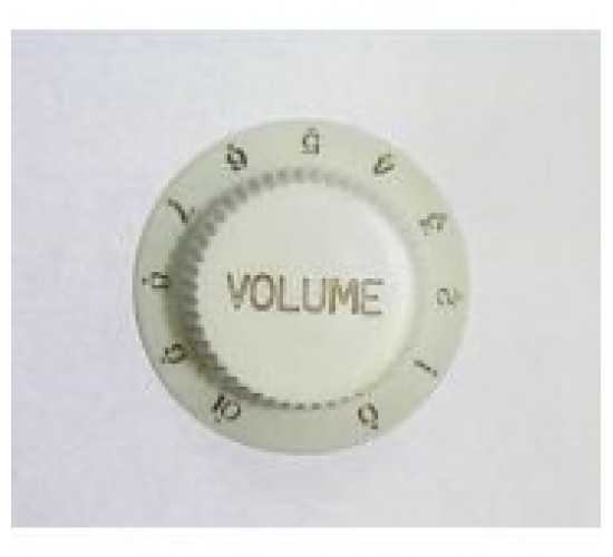 Guitar Parts MM916 ручка потенциометра «VOLUME», белая, пластик (стратокастер стиль)