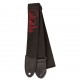 PRS Poly Strap Silver Black гитарный ремень, нейлоновый, с красным логотипом Paul Reed Smith