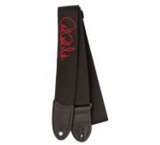 PRS Poly Strap Silver Black гитарный ремень, нейлоновый, с красным логотипом Paul Reed Smith