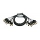 Invotone SNX83 аудио мультикорная система веерный хвост, 8 XLR MALE*8 XLR FEMALE, длина 3 метра