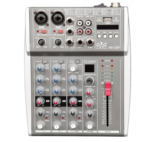 SVS Audiotechnik mixers AM-4 DSP Микшерный пульт аналоговый, 4-канальный