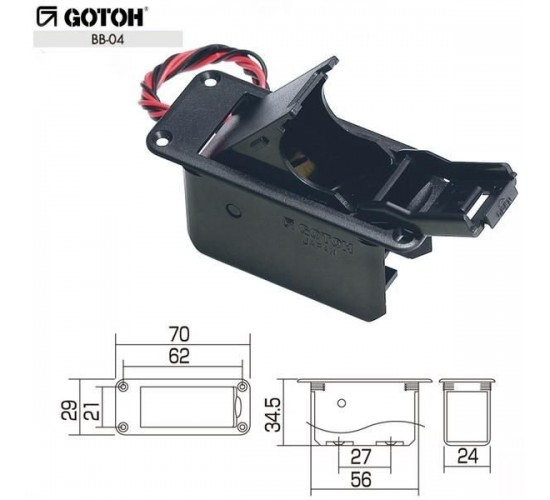 Gotoh BB-04 контейнер под батарею «крона»