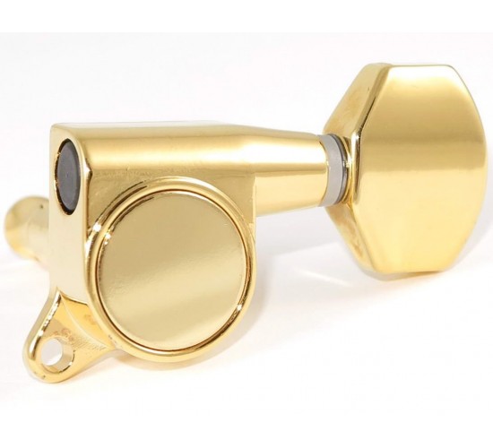 HC tuner SG721-D07 колки 6 в линию, профилированные, 21:1, позолота