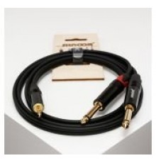 Shnoor MJ2JM-1m Y-кабель 3,5 мм миниджек - 2 моно-джека 6,3 мм, 1м