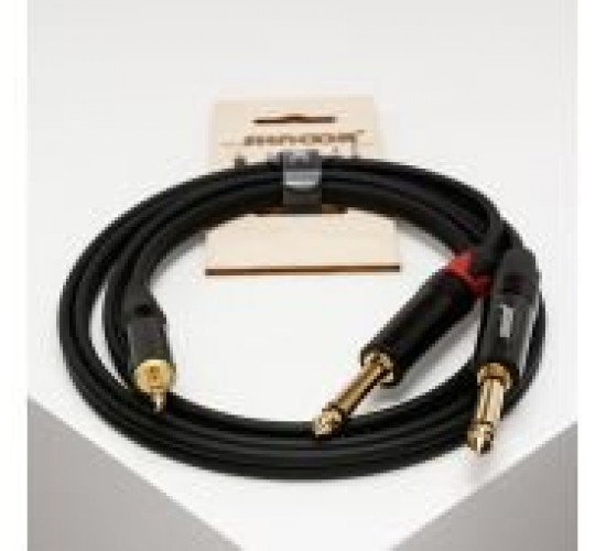 Shnoor MJ2JM-1m Y-кабель 3,5 мм миниджек - 2 моно-джека 6,3 мм, 1м