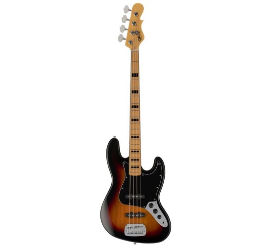 G&L Tribute JB 3-Tone Sunburst MP Ash/Poplar Бас-гитара, цвет санберст