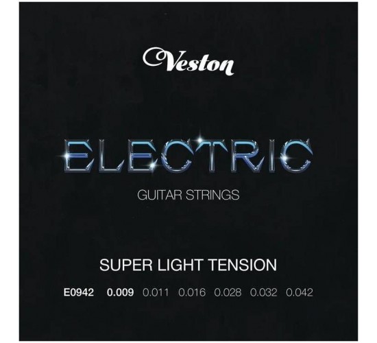 Veston E 0942 струны для электрогитары, натяжение Super Light