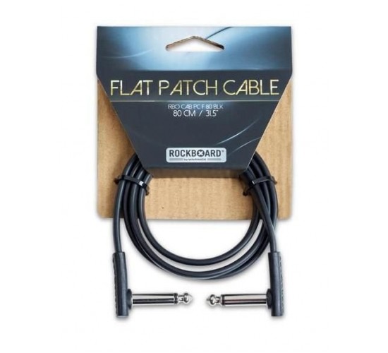 Rockboard RBO CAB PC F 80 BLK Кабель для коммутации гитарных эффектов, 80 см, чёрный