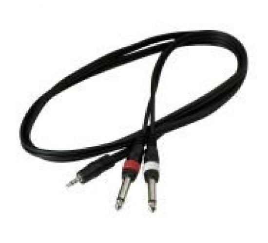 Rockcable RCL 20912 D4 шнур мини джек стерео - 2 х джек, 1,5 м