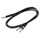 Rockcable RCL 20922 D4 шнур джек стерео - 2 х джек, 1,5 м