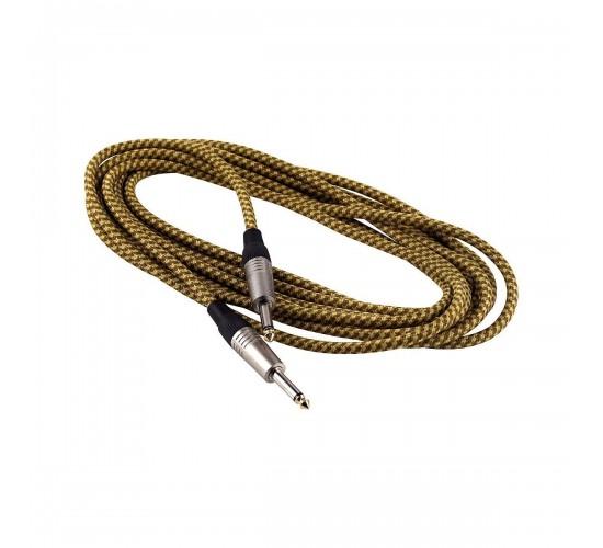 Rockcable RCL 30203 TC D/GOLD Инструментальный кабель, джек-джек, 3 метра, в оплётке