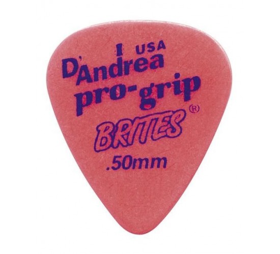 D'Andrea RPGB351.50TH ProGrip Brites Медиаторы, дерлин, 0,50мм