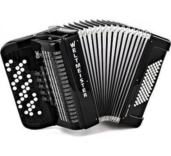 Weltmeister Romance602-II-72/60-BK Romance 602 Аккордеон кнопочный 60/72/II/3, черный