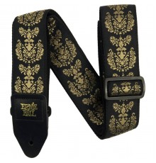 Ernie Ball 5334 гитарный ремень Royal Crest Jacquard, полипропилен, кожаные нашивки