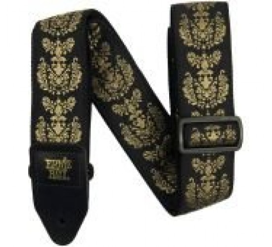 Ernie Ball 5334 гитарный ремень Royal Crest Jacquard, полипропилен, кожаные нашивки