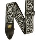 Ernie Ball 5345 гитарный ремень Black Heart Jacquard, полипропилен, кожаные нашивки