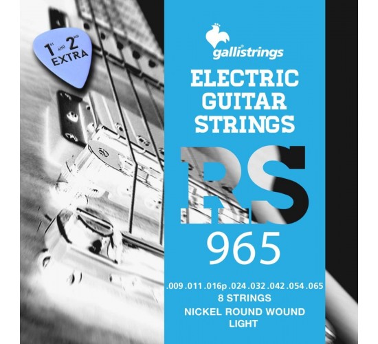Galli Strings RS965 Комплект струн для 8-струнной электрогитары, Италия