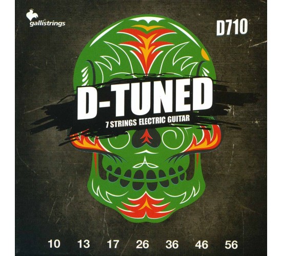 Galli Strings D710 Комплект из 7 струн для электрогитары, Италия