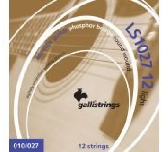 Galli Strings LS1027-12 Комплект струн для 12-струнной акустической гитары, фосфорная бронза, Италия