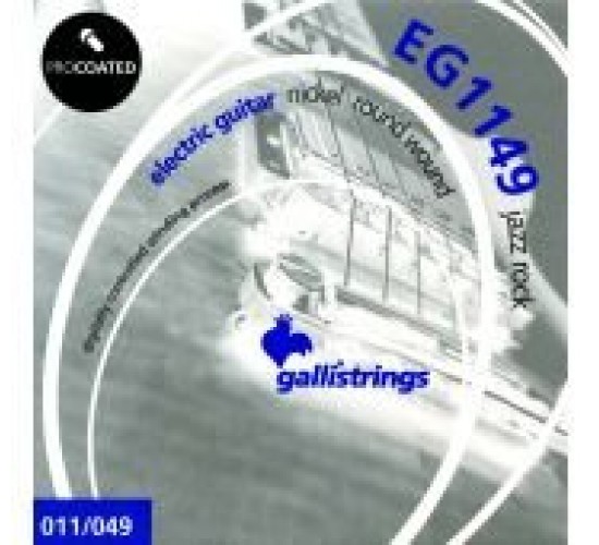 Galli Strings EG1149 Комплект струн для 6-струнной электрогитары, никель, jazz rock, Италия