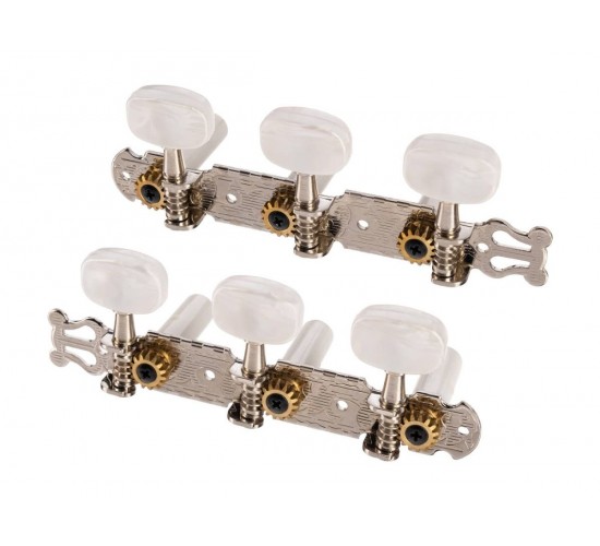 Paxphil JC-78-3+3-CR Колки для классической гитары, на планке, никель