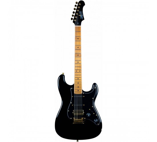 JET JS-400 BK G электрогитара, Stratocaster, корпус липа, 22 лада, HSS, tremolo, цвет BK