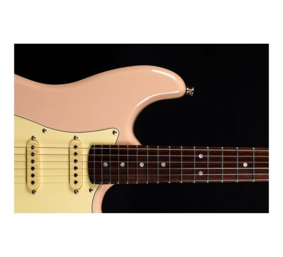 JET JS-400 PK R электрогитара,Stratocaster, корпус липа, 22 лада, HSS, tremolo, цвет PK