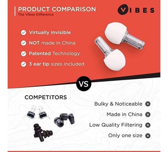 Ahead VIBES High Fidelity Earplugs высоко качественные, беруши кейс в комплекте