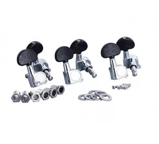 Smiger PP-B05 комплект колков 3+3 типа Grover, закрытый механизм, хромированные