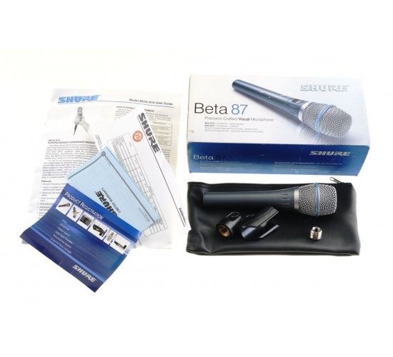 Shure BETA 87A конденсаторный суперкардиоидный вокальный микрофон, выставочный экземпляр