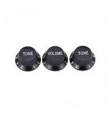 Musiclily MX1563BK-2MX1564BK Комплект ручек потенциометров (2+1), Strat Style, черные