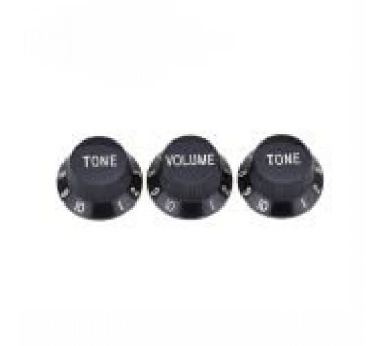 Musiclily MX1563BK-2MX1564BK Комплект ручек потенциометров (2+1), Strat Style, черные