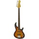 Aria 313-JP OPSB Fretless безладовая бас-гитара, форма Fusion, цвет санберст
