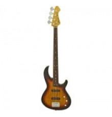 Aria 313-JP OPSB Fretless безладовая бас-гитара, форма Fusion, цвет санберст