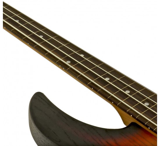 Aria 313-JP OPSB Fretless безладовая бас-гитара, форма Fusion, цвет санберст